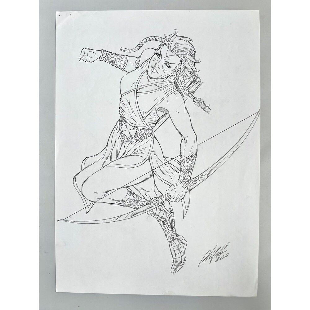 Hunter Original Comic Art Prelim by Al Rio 8.5x11 Paper Fever Karen Marie Moning
